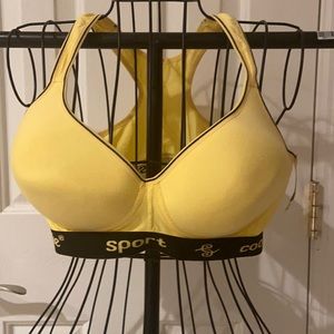 NWT Size 40D COOBIE Racerback Padded Sports Bra No 6899 95% Algodon 5% Spandex